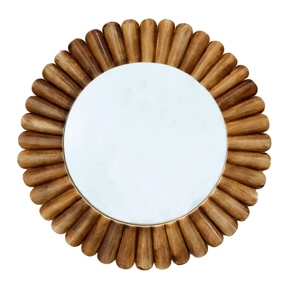 フォトフレーム 写真たて 円形 直径約29cm フラワーモチーフ 花形 ナチュラル おしゃれ ブラウン アイボリー インテリア 94227 | ブランド登録なし | 01