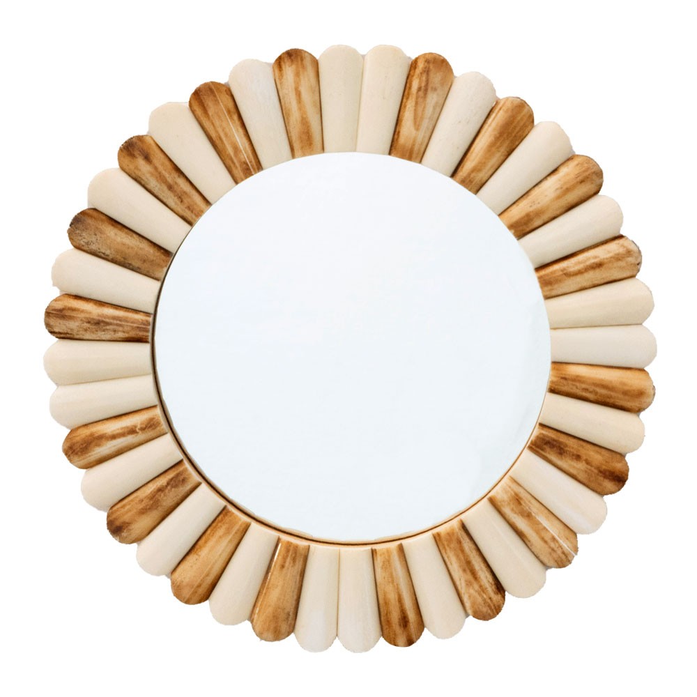 フォトフレーム 写真たて 円形 直径約29cm フラワーモチーフ 花形 ナチュラル おしゃれ ブラウン アイボリー インテリア 94227 | ブランド登録なし | 03