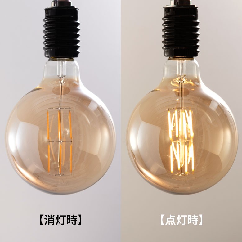 LED電球 E26口金 クリア 暖色系 エジソン電球 レトロランプ 照明 裸