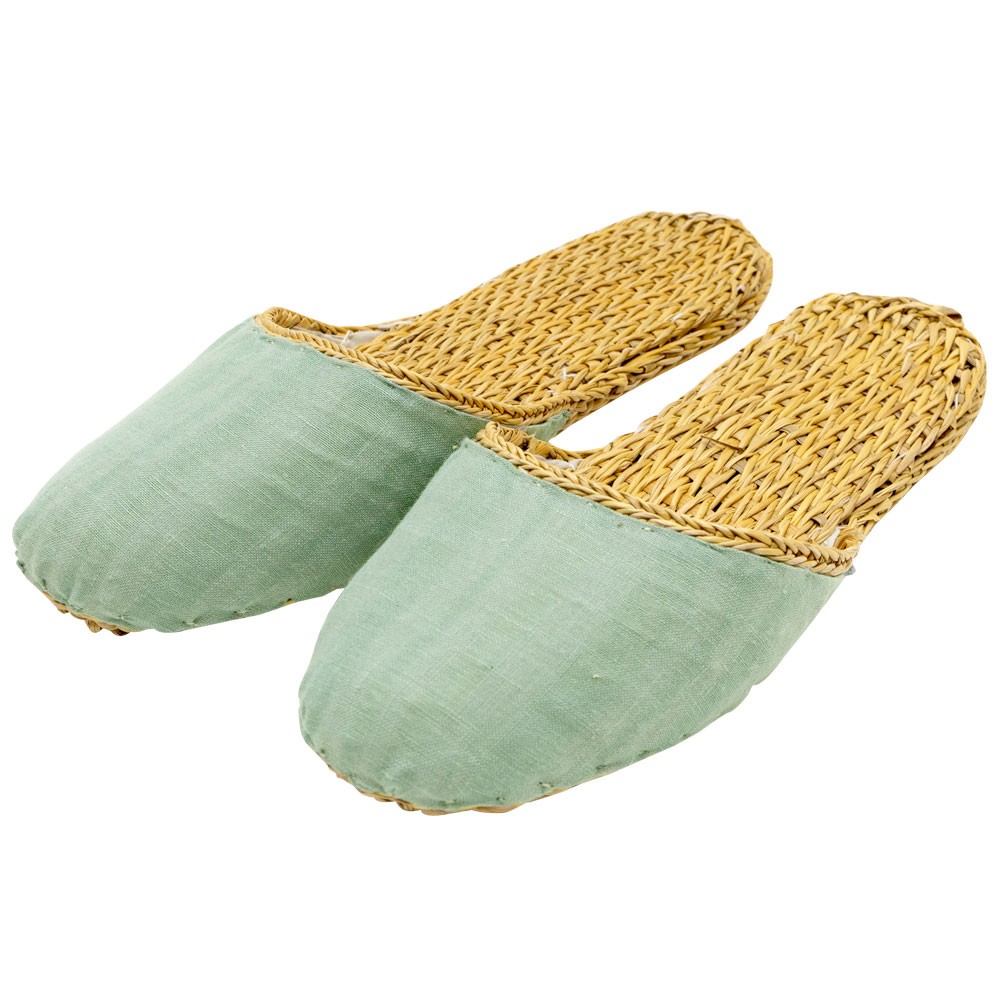 スリッパ ルームシューズ  ムギワラ リネン かわいい おしゃれ 無地 レディース ナチュラル 室内履き 涼しい 94719 | ブランド登録なし | 02