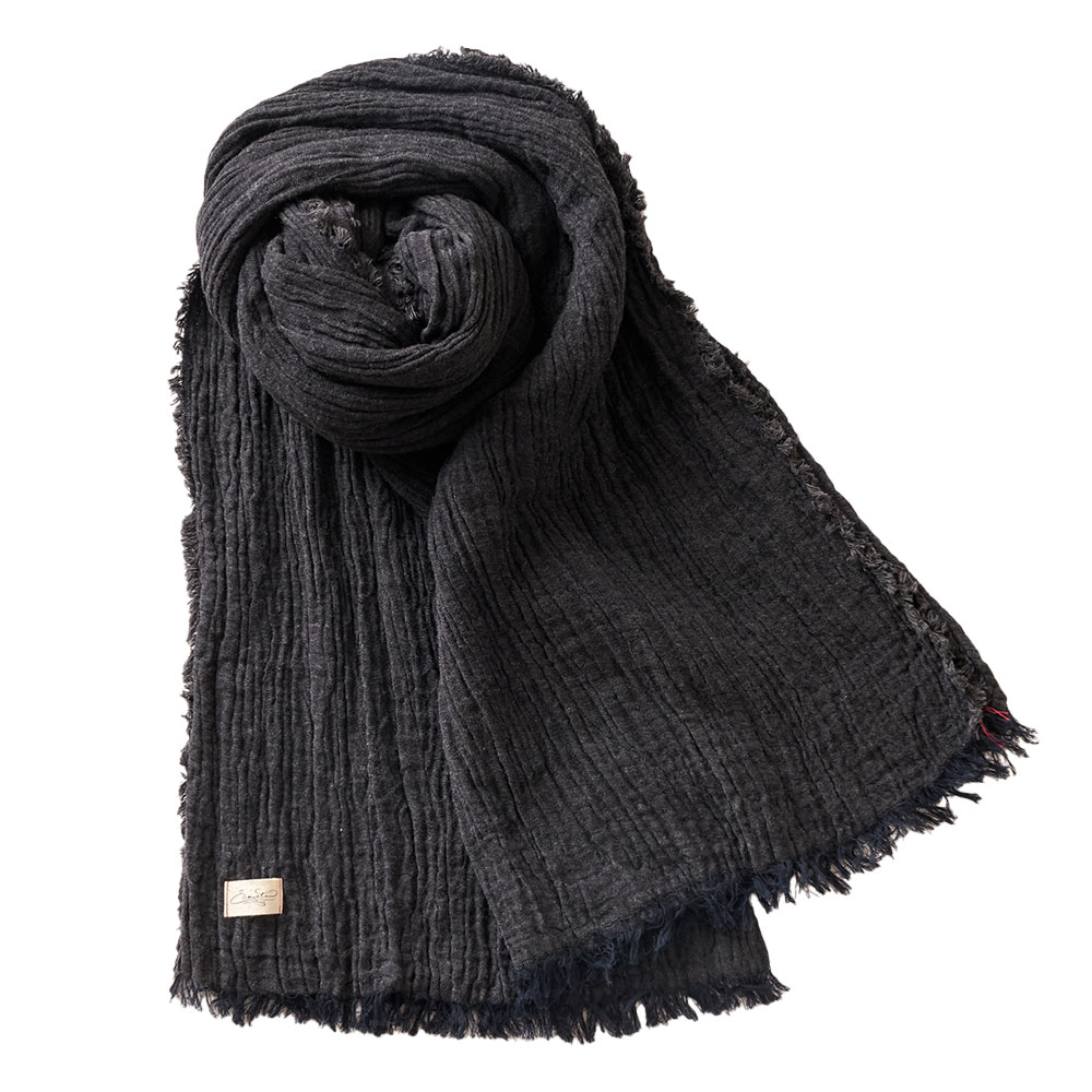 播州織 ストール 大判 無地 ショール 冬 三重織 綿ストール コットン マフラー 綿 ひざ掛け 綿100% レディース 先染め 日本製 おしゃれ  雑貨 西海岸 94863 | ブランド登録なし | 02