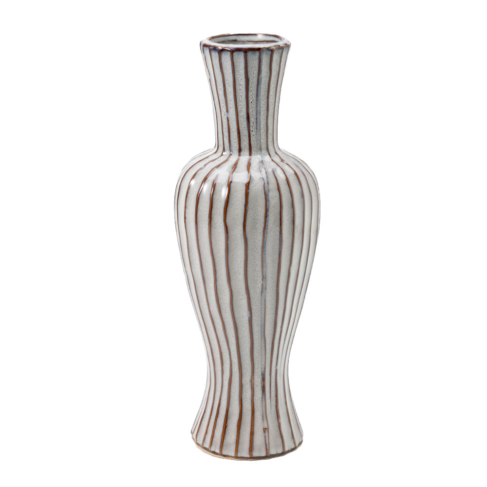 花瓶 フラワーベース おしゃれ 大きい 陶器　円柱 一輪 一輪挿し 水入れ 生け花 花器  大型 北欧 韓国 モダン 玄関 ギフト 置物 白 ホワイト 西海岸 94872 | ブランド登録なし | 03