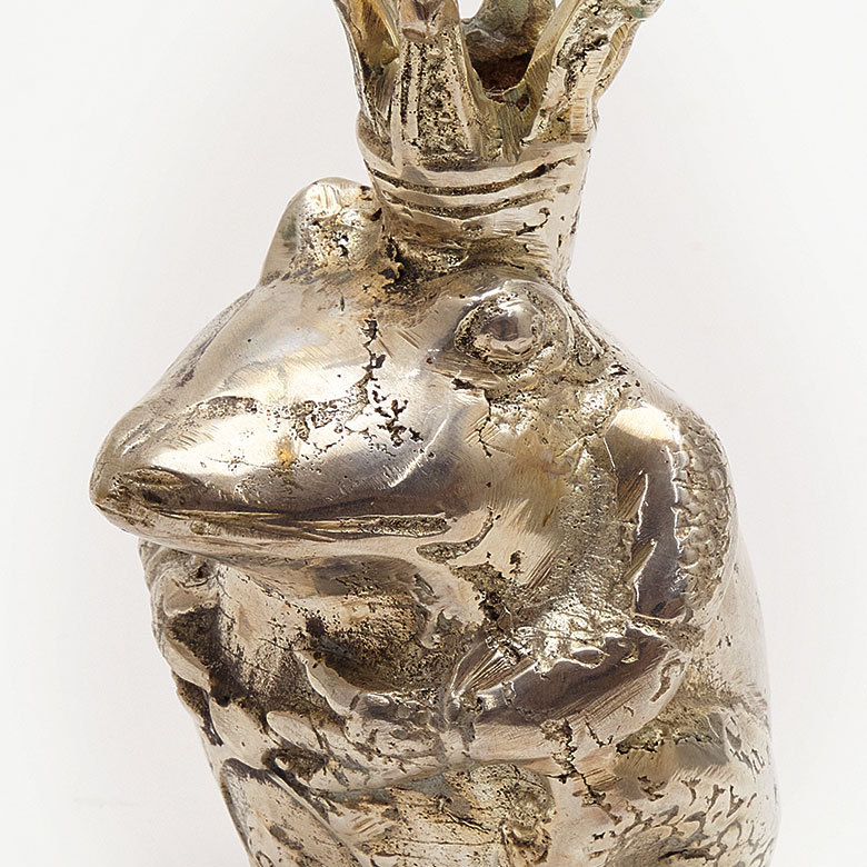 アジアン雑貨 オブジェ カエルの王様Lサイズ アジア工房 9501