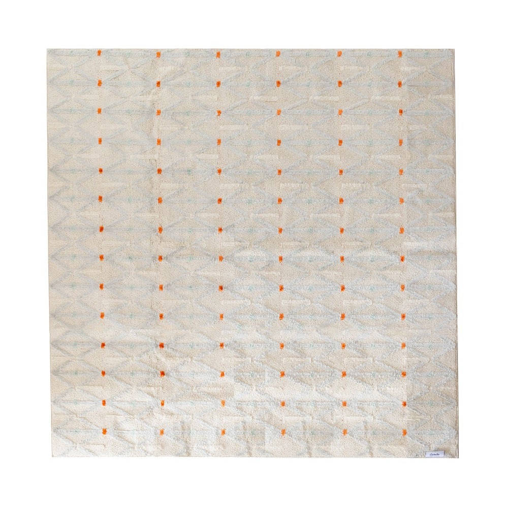 ラグマット カーペット タフト 約185×185cm ラグ リビング 洗濯可 国産 長方形 オール幾何学模様 北欧 96040 | ブランド登録なし | 01