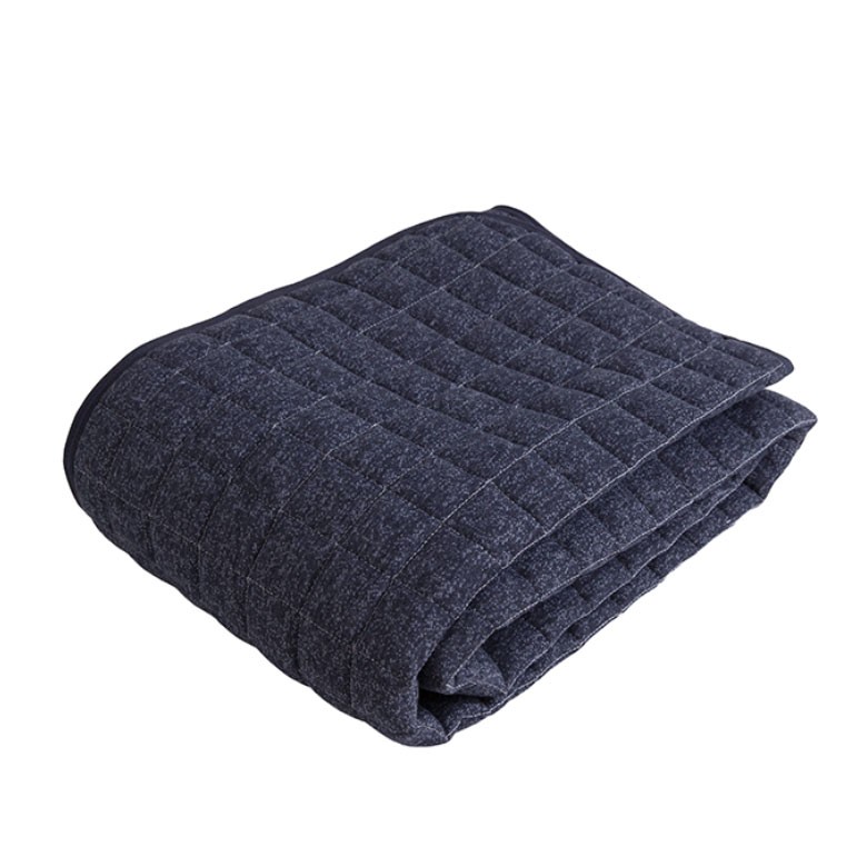 敷きパッド セミダブル 綿 スウェット生地 シーツ ベッド用  洗濯可 丸洗い おしゃれ ブルー グレー 98101 | ブランド登録なし | 01