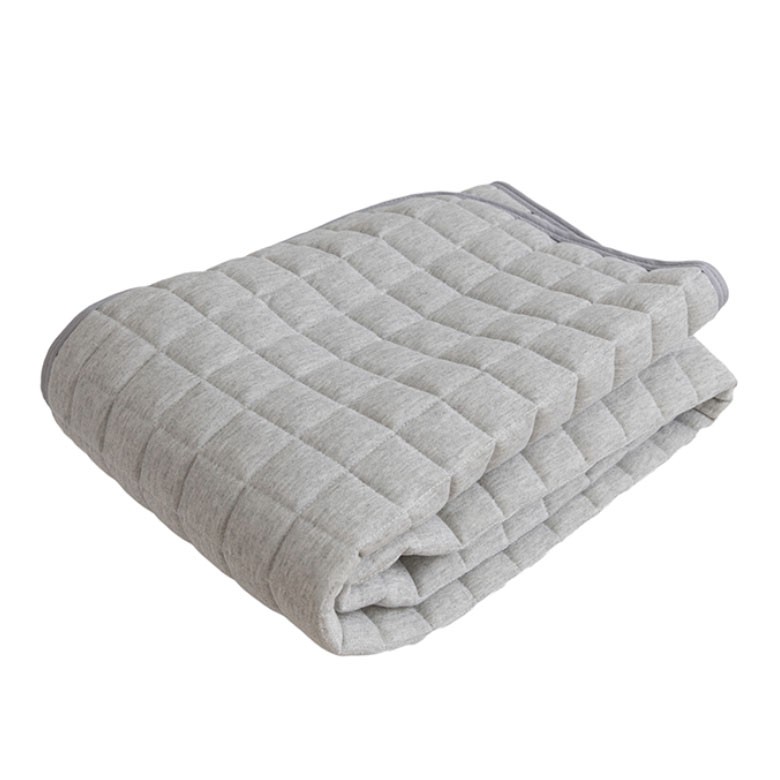 敷きパッド セミダブル 綿 スウェット生地 シーツ ベッド用  洗濯可 丸洗い おしゃれ ブルー グレー 98101 | ブランド登録なし | 02