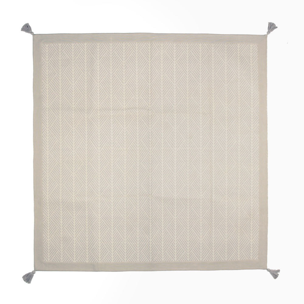 ラグ マット 185×185cm 綿 正方形 ウォッシャブル 春 夏 秋 冬 夏用 手織り 洗える コットン 通気性 ホットカーペット対応 オールシーズン 北欧 おしゃれ 99096 | HAGiHARA | 02