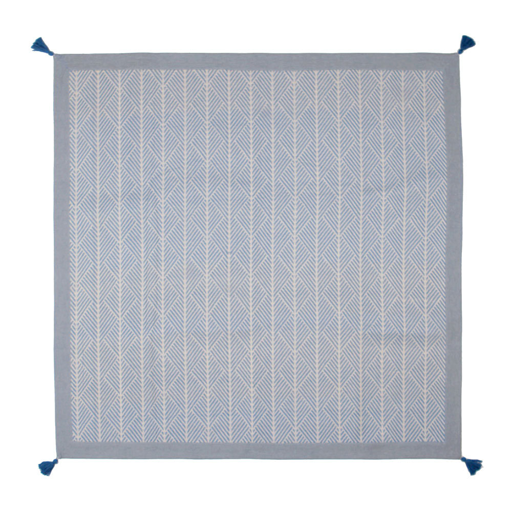 ラグ マット 185×185cm 綿 正方形 ウォッシャブル 春 夏 秋 冬 夏用 手織り 洗える コットン 通気性 ホットカーペット対応 オールシーズン 北欧 おしゃれ 99096 | HAGiHARA | 01