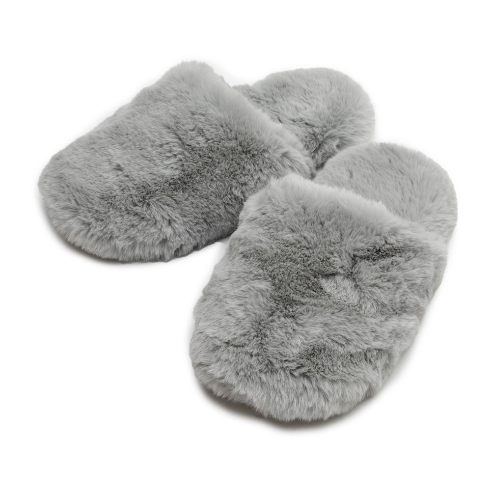 スリッパ ルームシューズ フェイクファー 室内履き ホワイト グレー レディース メンズ シンプル おしゃれ 北欧 99602 | ブランド登録なし | 02