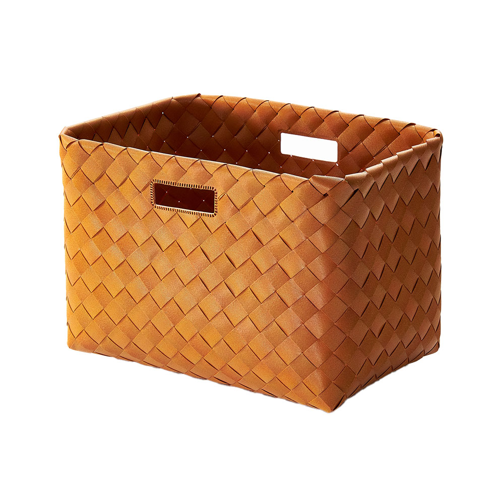 かご バスケット 洗える 持ち手付き 白樺風 籠 ポリエチレン 深型タイプ 丸洗い 収納 カラー ボックス 対応 おしゃれ 北欧 韓国 インテリア  西海岸 b-66 | ELEMENTS（インテリア） | 01