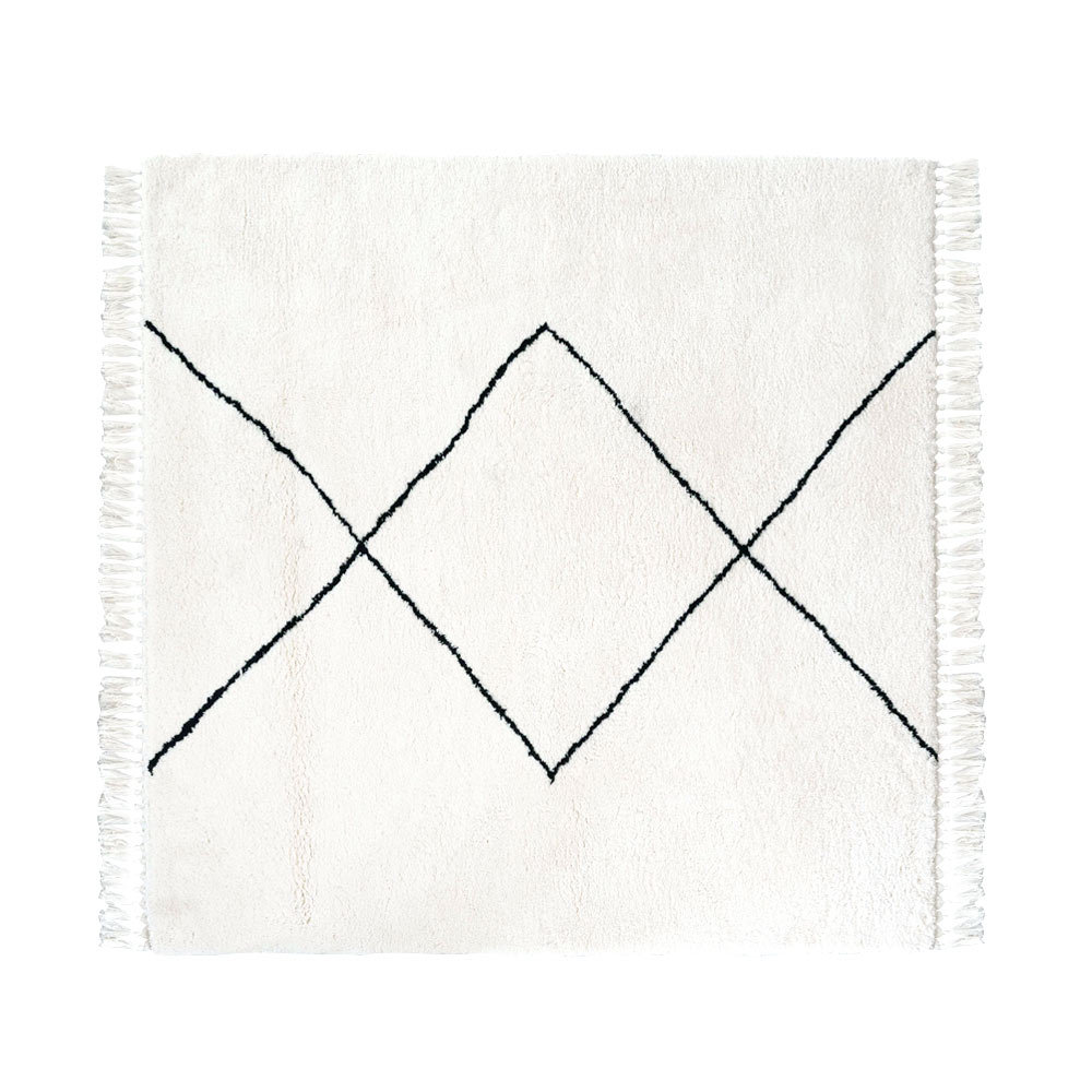 ラグ ラグマット 約 185×185cm ベニオワレン風 メッシュ 正方形 室内 カーペット ホットカーペット 床暖房対応 おしゃれ 北欧 b1e-83 | ELEMENTS（インテリア） | 02