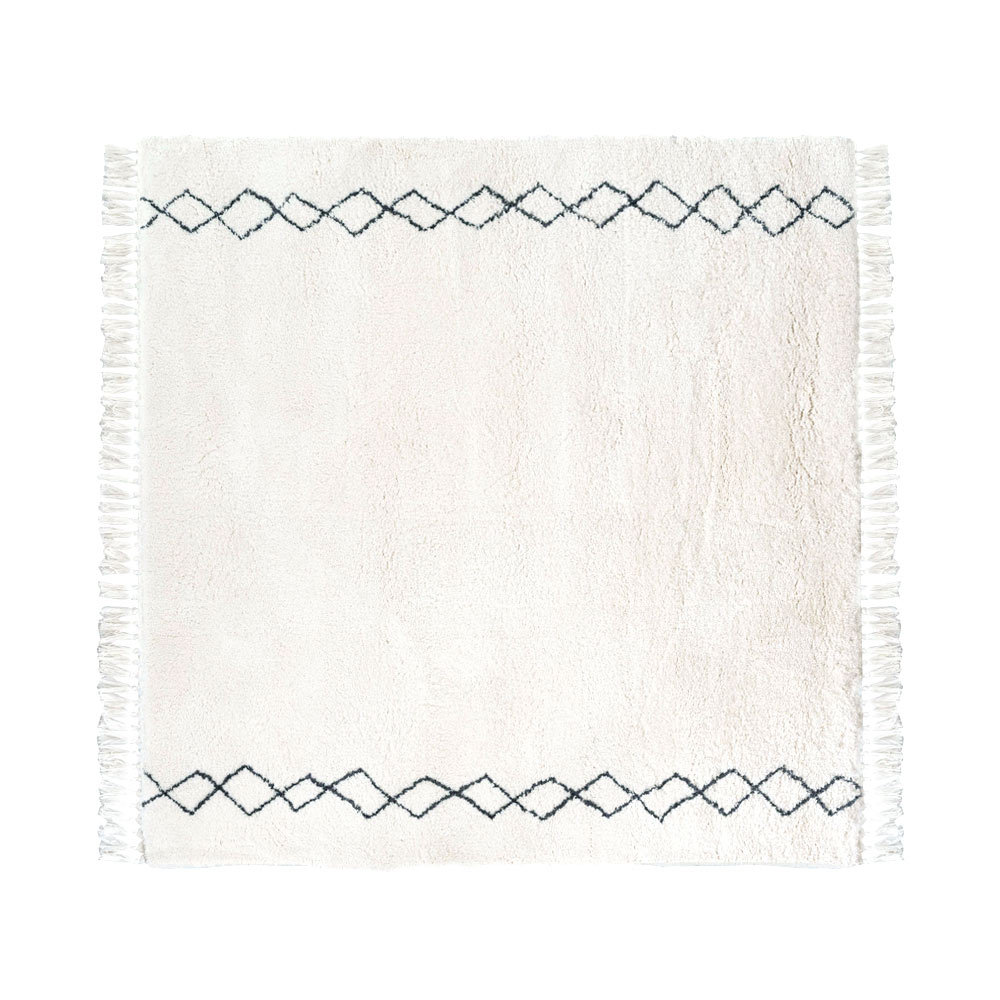 ラグ ラグマット 約 185×185cm ベニオワレン風 メッシュ 正方形 室内 カーペット ホットカーペット 床暖房対応 おしゃれ 北欧 b1e-83 | ELEMENTS（インテリア） | 03