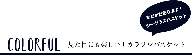 見た目にも楽しい！カラフルバスケットはこちらから