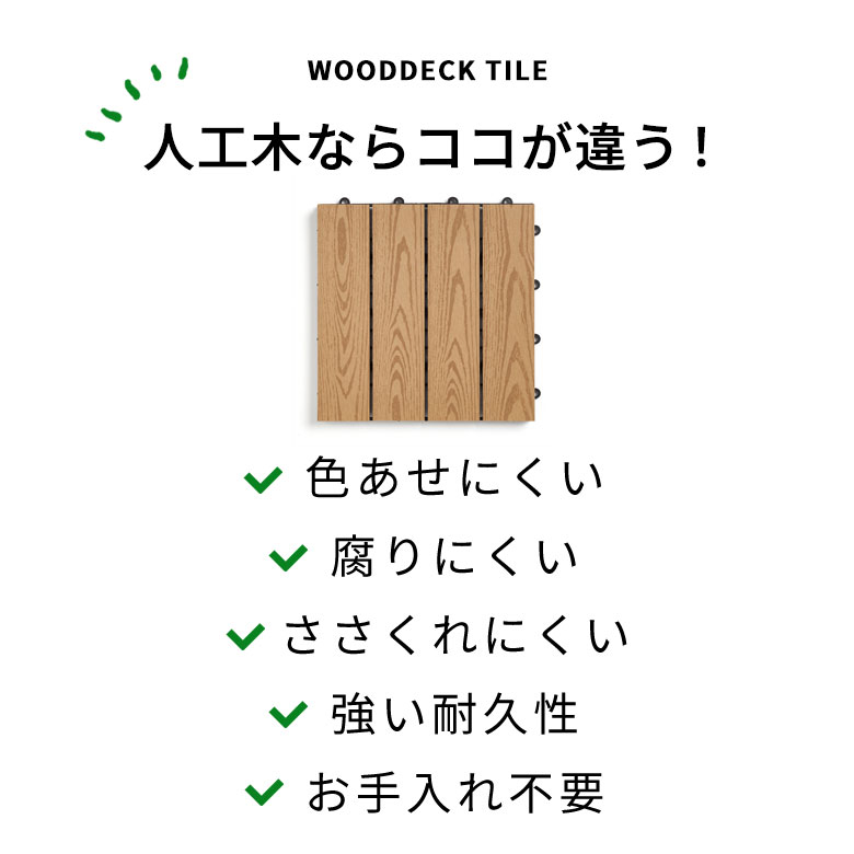 ウッド パネル デッキ タイル 人工木 diy 木目柄 15枚セット ウッド パネル デッキ タイル 人工木 diy 木目柄 15枚セット