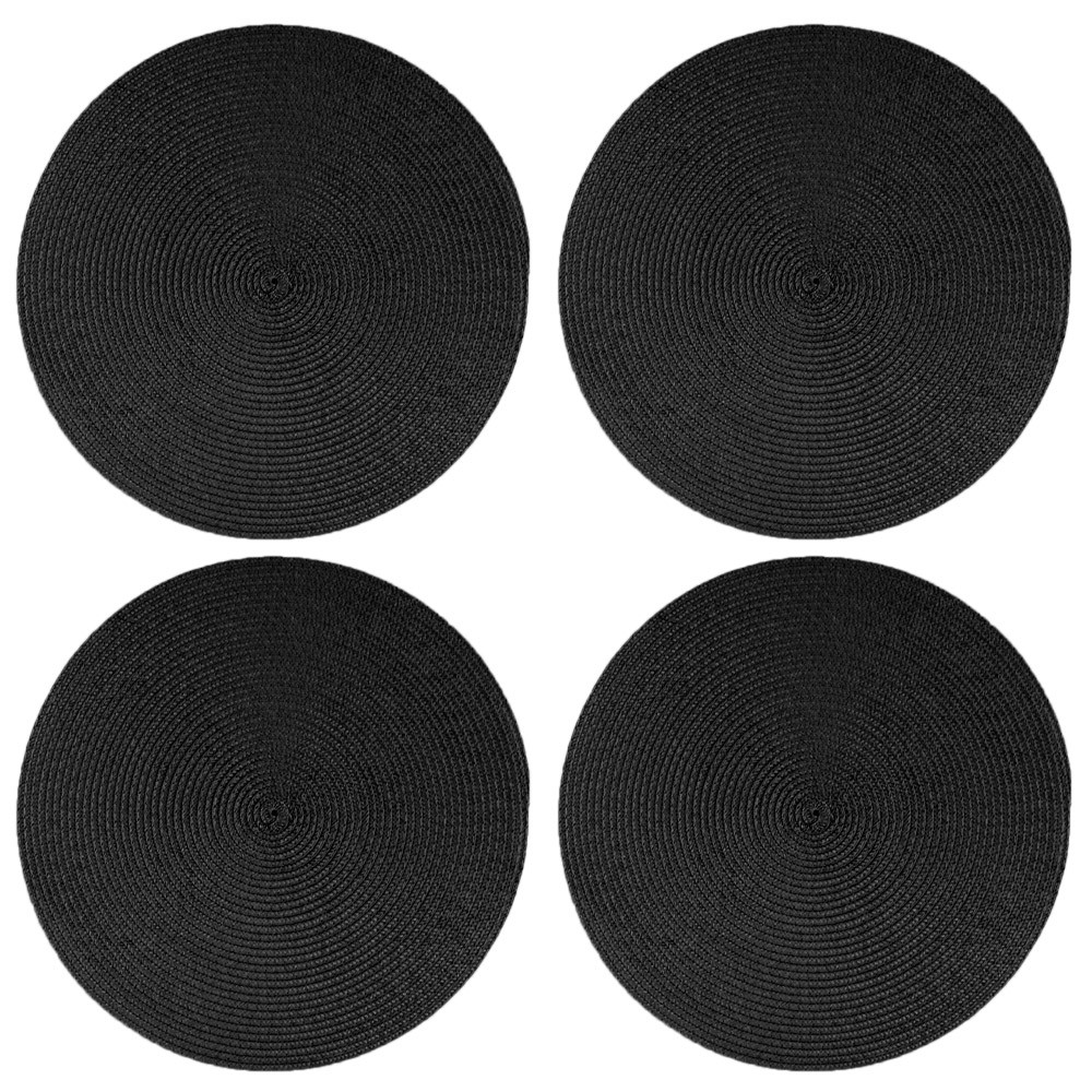 ランチョンマット ラウンド 正円 テーブルマット 無地 モダン アジアン アジア雑貨 4枚セット 6色展開 キッチン用品 lm-6020 | ELEMENTS（インテリア） | 01