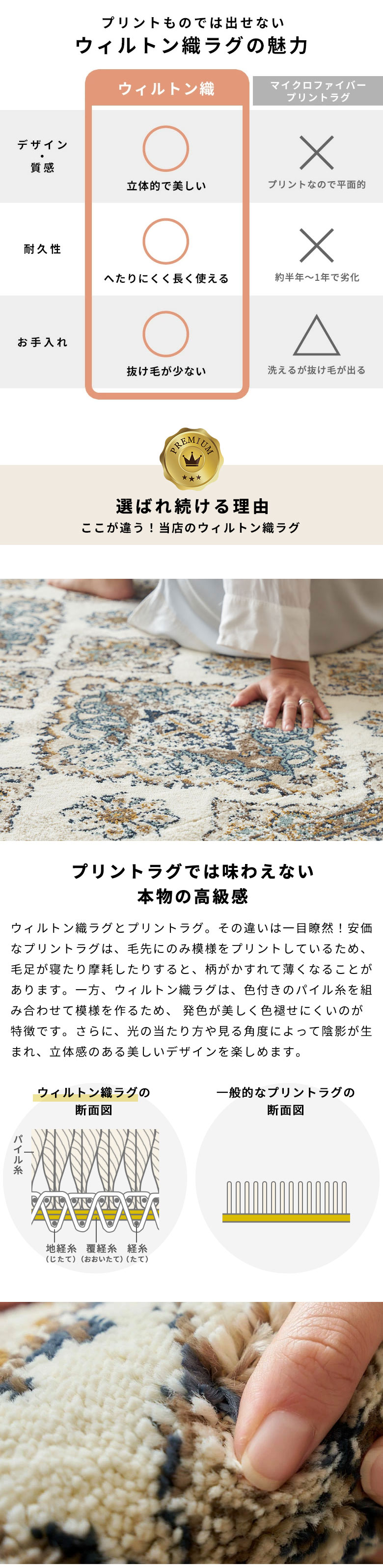 当店のウィルトン織ラグが選ばれ続ける理由