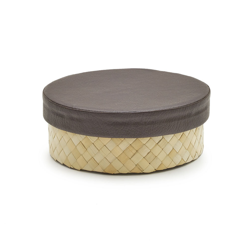 パンダン製 フタ付き ラウンド ボックス Sサイズ 小物 入れ 収納 整理 用品 収納箱 インテリア ボックス おしゃれ 入れ物 ナチュラル バリ 雑貨  pb-11752 | ELEMENTS（インテリア） | 01