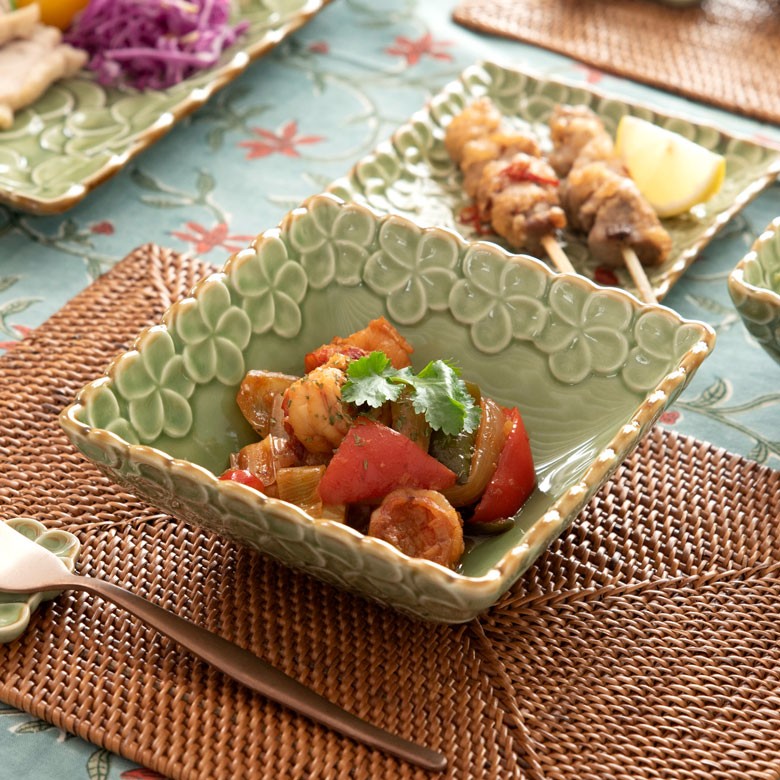 和食器 トルコブルー角皿（KIA-132） 作家「荒木漢一」