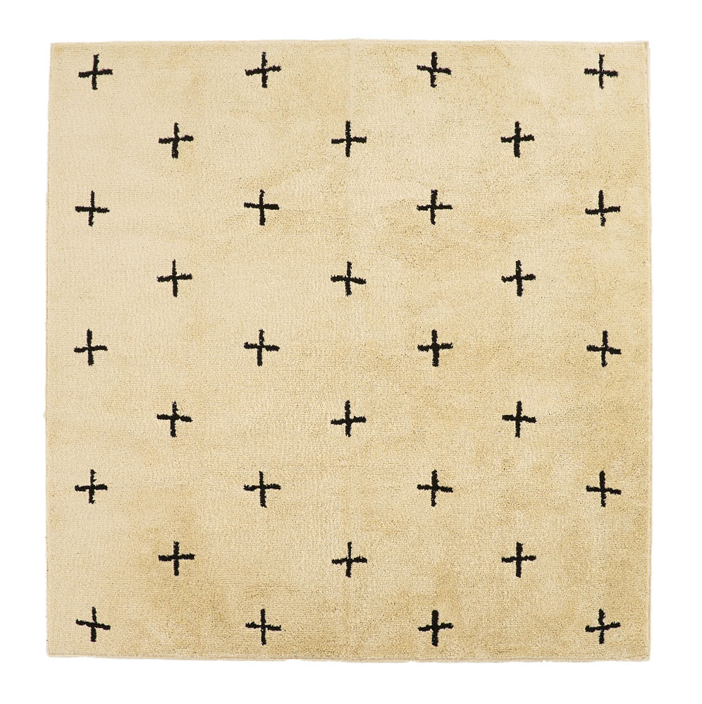 日本製 ラグ マット 約 185×185cm 国産 防ダニ 抗菌 防臭 洗える ホット カーペット 床暖房 可 春 夏 秋 冬 オールシーズン おしゃれ 北欧 雑貨 西海岸風 84352 | ELEMENTS（インテリア） | 02