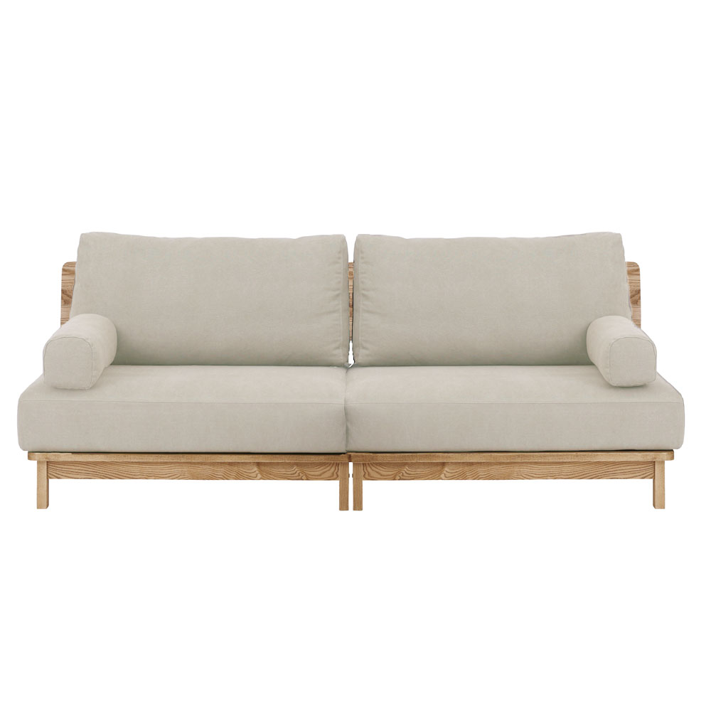 200cm ソファ 3人掛け ソファー 肘なし 開梱設置付き 座面が広いソファ 3人 アームレス 無垢 フェザー おしゃれ 北欧 リゾート 家具 インテリア 西海岸 94866 | 関家具 | 02