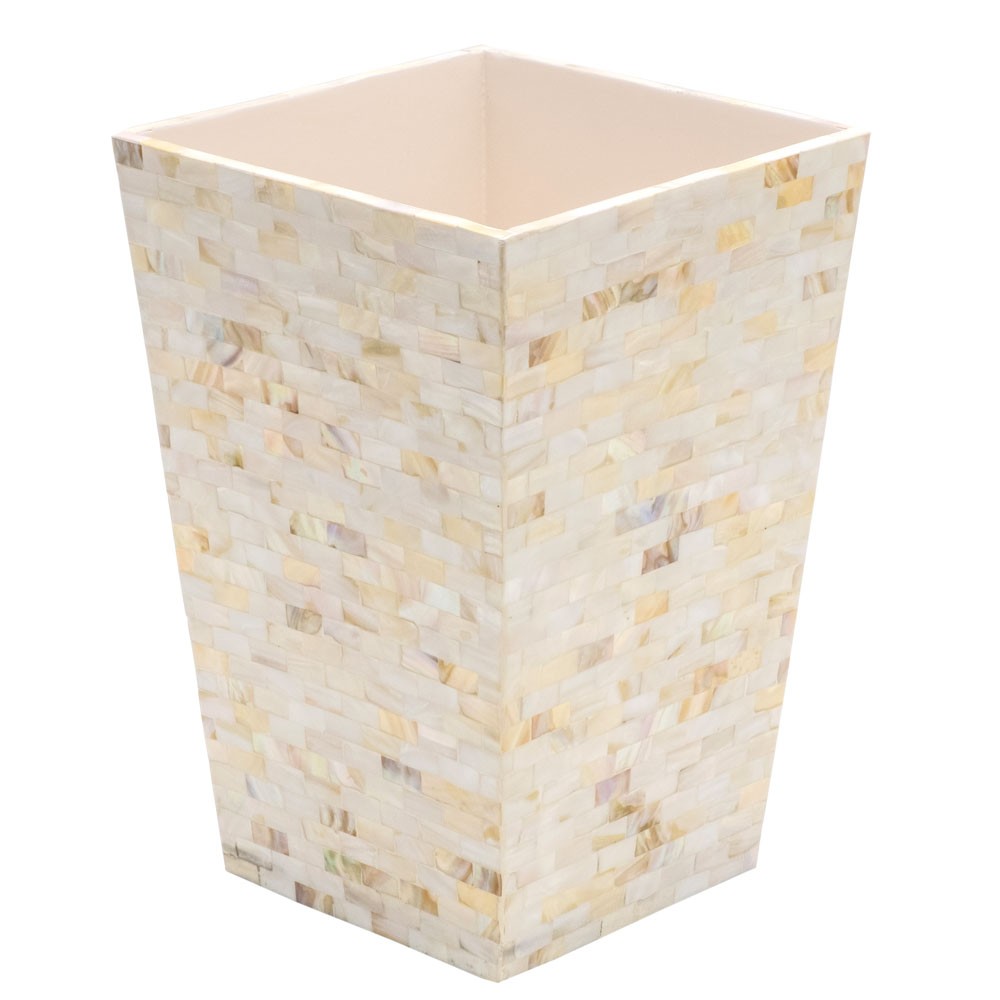 ごみ箱 おしゃれ 台形 ダストボックス ゴミ箱 パール シェル 収納 分別 リビング ダイニング プランターカバー アジア工房 vn5114 | ブランド登録なし | 01