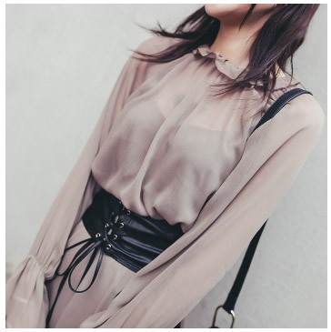 レディース　ゆったり　シフォン　ワンピース　長袖　膝下丈　ロング　無地　大人可愛い　カジュアル　オフィス　OL　デイリー　お出かけ　デート　ベージュ　送料無料