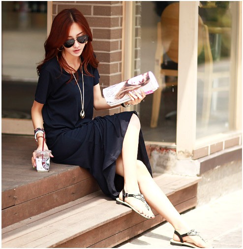 レディース　ゆったり　ワンピース　半袖　マキシ丈　ロング　エレガント　無地　大人可愛い　カジュアル　ナチュラル　オフィス　OL　デイリー　お出かけ　デート　カーキ　ブラック　送料無料