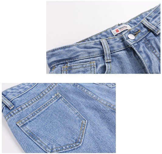 レディース　ストレート　ジーンズ　デニムパンツ　クロップド　ボトムス　切りっぱなし　サイドスリット　無地　大人可愛い　カジュアル　大きいサイズ　美脚　デイリー　お出かけ　デート　ブルー　送料無料