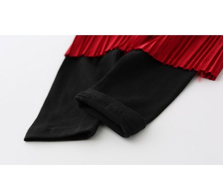 キッズ　ジュニア　ボトムス　ブリーツスカート　無地　レギンス　ミディ丈スカート　カジュアル　女の子　可愛い　キュート　ナチュラル　お出かけ　発表会　結婚式　お呼ばれ　おしゃれ　ブラック　ピンク　レッド　送料無料