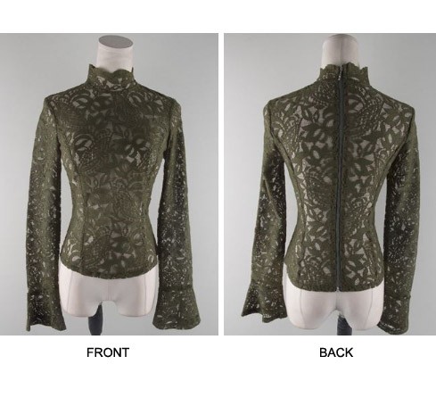 レディース　トップス　Tシャツ　長袖　レース　ハイネック　カットソー　シースルー　スリム　フィット　おしゃれ　セクシー　大人可愛い　フェミニン　デート　お出かけ　パーティー　送料無料