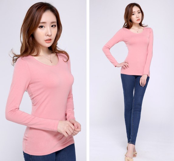 レディース　ロングTシャツ　無地　長袖　カットソー　ラウンドネック　ベーシック　トップス　カジュアル　キュート　大人　可愛い　フェミニン　おしゃれ　お出かけ　デイリー　ピンク　ブラック　ホワイト　グレー　レッド　S　Ｍ Ｌ　XL　XXL　大きいサイズ　送料無料