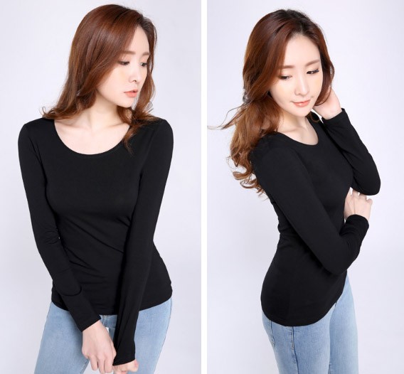 レディース　ロングTシャツ　無地　長袖　カットソー　ラウンドネック　ベーシック　トップス　カジュアル　キュート　大人　可愛い　フェミニン　おしゃれ　お出かけ　デイリー　ピンク　ブラック　ホワイト　グレー　レッド　S　Ｍ Ｌ　XL　XXL　大きいサイズ　送料無料