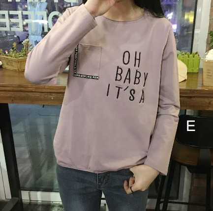 レディース　カットソー　刺繍　長袖　ロングTシャツ　ロンT　ラウンドネック　ベーシック　トップス　カジュアル　キュート　大人　可愛い　フェミニン　おしゃれ　お出かけ　デイリー　ピンク　グリーン　パープル　ブラック　　フリーサイズ　ワンサイズ　送料無料