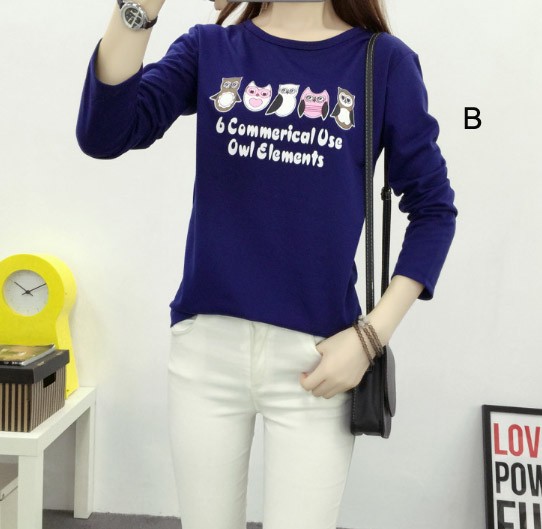 レディース　カットソー　プリント　長袖　ロングTシャツ　ロンT　ラウンドネック　ベーシック　トップス　カジュアル　キュート　大人　可愛い　フェミニン　おしゃれ　お出かけ　デイリー　ピンク　ネイビー　紺色　Ｍ　Ｌ　XL　XXL　大きいサイズ　送料無料