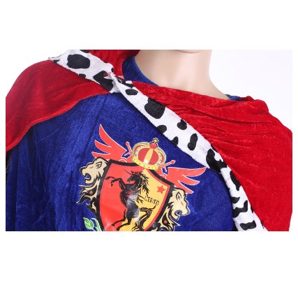 メンズ　コスチューム　王子様　国王　王様　プリンス　キング　コスプレ　衣装　アニメ　大きいサイズ　本格派　リアルデザイン　公演　演劇　ハロウィン　イベント　パーティ　仮装　ブルー×レッド　送料無料