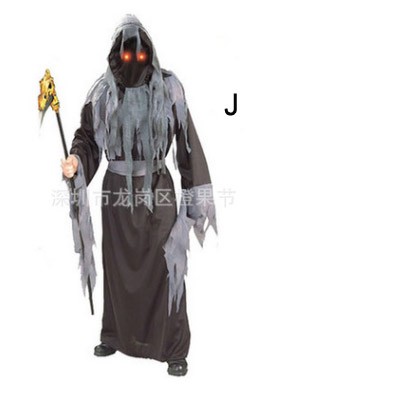 レディース　メンズ　コスチューム　死神　ゾンビ　ゴースト　死天使　お化け　コスプレ　衣装　アニメ　フリーサイズ　本格派　リアルデザイン　公演　演劇　ハロウィン　イベント　パーティ　仮装　ブラック　グレー　ベージュ　レッド　送料無料