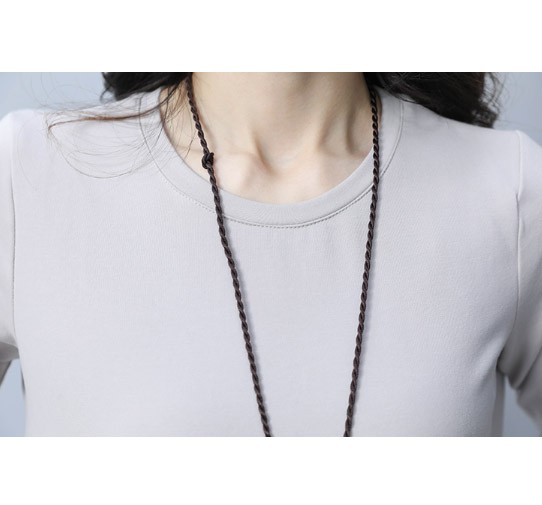 レディース　カットソー　長袖　Tシャツ　クルーネック　ロングスリーブ　トップス　カジュアル　キュート　大人　可愛い　フェミニン　おしゃれ　お出かけ　デイリー　グレー　ブラウン　茶色　灰色　M　Ｌ　XL　2XL　3XL　4XL　大きいサイズ　送料無料