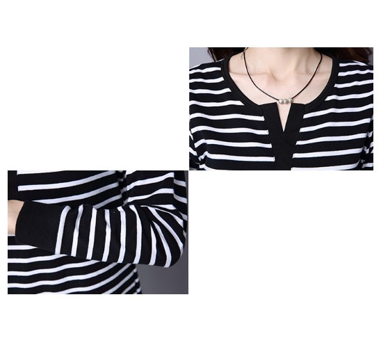 レディース　ボーダー　カットソー　Tシャツ　ヘンリーネック　長袖　ロングスリーブ　トップス　カジュアル　キュート　大人　可愛い　フェミニン　おしゃれ　お出かけ　デイリー　ブラック　ネイビー　黒　紺色　S　M　Ｌ　XL　2XL　3XL　4XL　大きいサイズ　送料無料