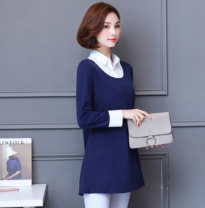 レディース　カットソー　Tシャツ　Uネック　長袖　ロング丈　トップス　カジュアル　キュート　大人　可愛い　フェミニン　おしゃれ　お出かけ　デイリー　ブラック　ネイビー　レッド　赤　黒　紺色　M　Ｌ　XL　2XL　3XL　4XL　5XL　大きいサイズ　送料無料