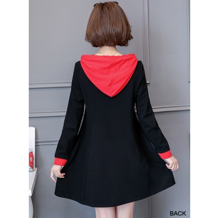 レディース　パーカーワンピース　フード付き　ミニ丈　スカート　カジュアル　キュート　可愛い　フェミニン　セクシー　きれいめ　上品　エレガント　おしゃれ　お出かけ　デイリー　お呼ばれ　ブラック　黒色　L　XL　XXL　XXXL　XXXXL　5XL　大きいサイズ　送料無料