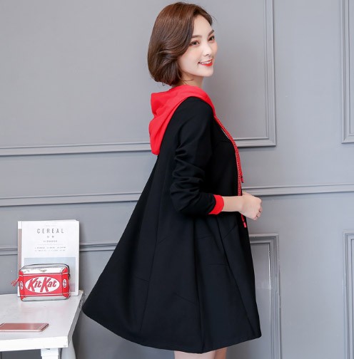 レディース　パーカーワンピース　フード付き　ミニ丈　スカート　カジュアル　キュート　可愛い　フェミニン　セクシー　きれいめ　上品　エレガント　おしゃれ　お出かけ　デイリー　お呼ばれ　ブラック　黒色　L　XL　XXL　XXXL　XXXXL　5XL　大きいサイズ　送料無料