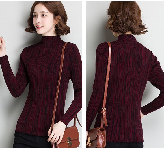 レディース　ニット　セーター　シングルネック　ハイネック　長袖　ロングスリーブ　秋　冬　トップス　カジュアル　キュート　大人　可愛い　フェミニン　おしゃれ　お出かけ　デイリー　ブラック　パープル　黒　紫　M　L　サイズ　送料無料