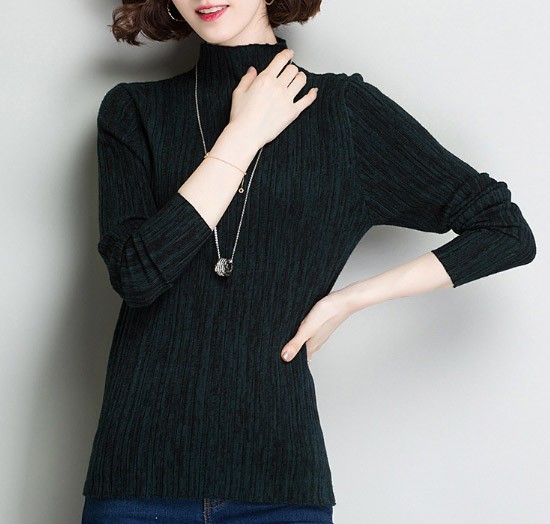 レディース　ニット　セーター　シングルネック　ハイネック　長袖　ロングスリーブ　秋　冬　トップス　カジュアル　キュート　大人　可愛い　フェミニン　おしゃれ　お出かけ　デイリー　ブラック　パープル　黒　紫　M　L　サイズ　送料無料