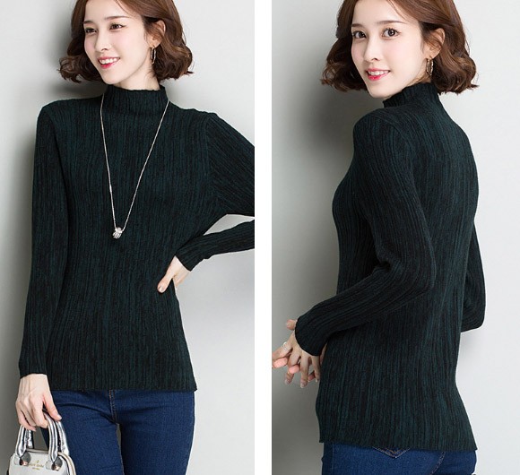 レディース　ニット　セーター　シングルネック　ハイネック　長袖　ロングスリーブ　秋　冬　トップス　カジュアル　キュート　大人　可愛い　フェミニン　おしゃれ　お出かけ　デイリー　ブラック　パープル　黒　紫　M　L　サイズ　送料無料