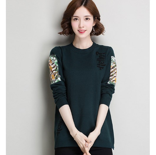 レディース　ニット　セーター　クルーネック　長袖　ロングスリーブ　秋　冬　トップス　カジュアル　キュート　大人　可愛い　フェミニン　おしゃれ　お出かけ　デイリー　グレー　グリーン　ワインレッド　ブラック　M　L　サイズ　送料無料