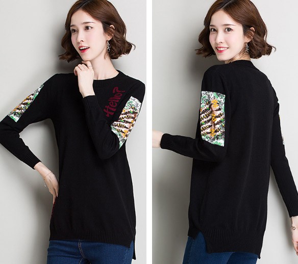 レディース　ニット　セーター　クルーネック　長袖　ロングスリーブ　秋　冬　トップス　カジュアル　キュート　大人　可愛い　フェミニン　おしゃれ　お出かけ　デイリー　グレー　グリーン　ワインレッド　ブラック　M　L　サイズ　送料無料