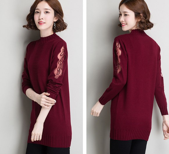 レディース　ニット　セーター　シングルネック　長袖　ロングスリーブ　秋　冬　トップス　カジュアル　キュート　大人　可愛い　フェミニン　おしゃれ　お出かけ　デイリー　ホワイト　グレー　ワインレッド　グリーン　ブラック　M　L　サイズ　送料無料