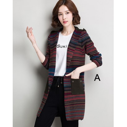 レディース　ニット　セーター　フード付き　ボーダー　ジャケット　コート　秋　冬　アウター　カジュアル　長袖　キュート　大人　可愛い　フェミニン　きれいめ　エレガント　おしゃれ　お出かけ　お呼ばれ　デイリー　フリーサイズ　ワンサイズ　送料無料