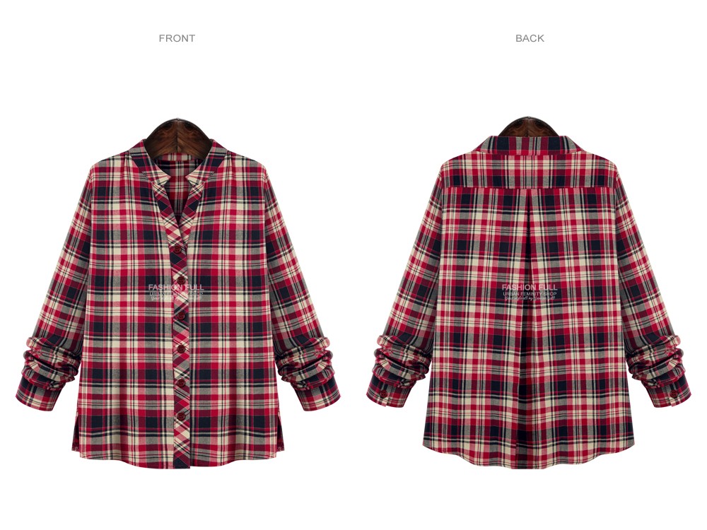 シャツ　春　長袖　レディース　ボタンダウンシャツ　送料無料　 カジュアル トップス　ブラウス　チェックシャツ