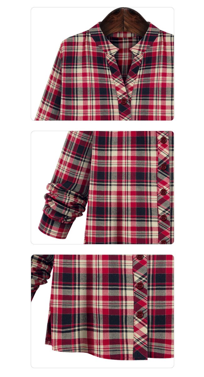 シャツ　春　長袖　レディース　ボタンダウンシャツ　送料無料　 カジュアル トップス　ブラウス　チェックシャツ